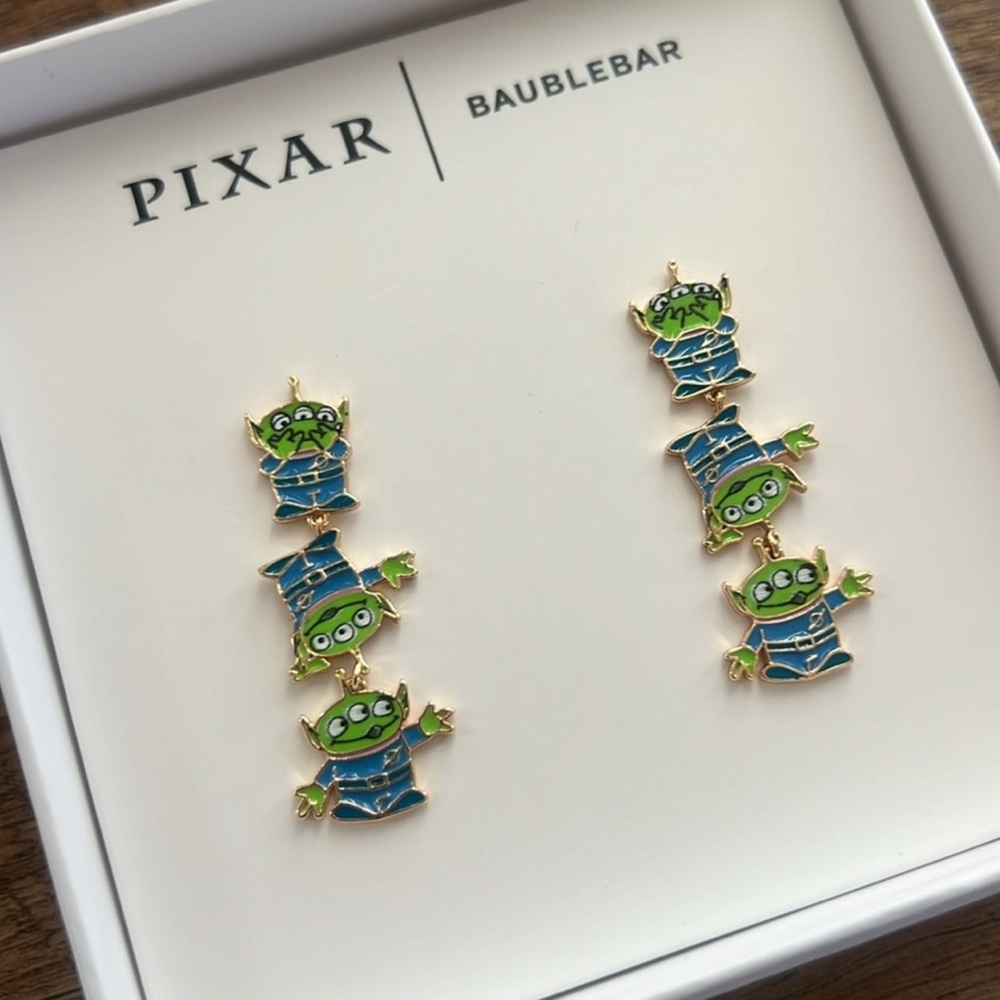Pixar Disney BaubleBar Alien Dangle Earrings